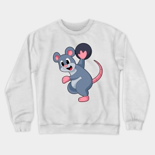 Rat at Bowling with Bowling ball Crewneck Sweatshirt